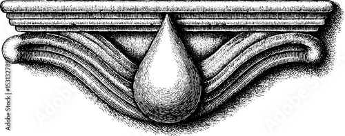 Elegant finial design featuring teardrop terminal and hairline serifs