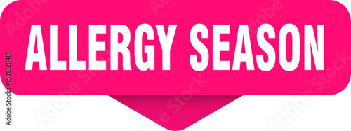 allergy season sticker. allergy season sign on transparent background