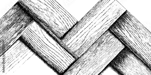 Seamless herringbone pattern of plank and parquet for interior design projects