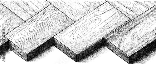 Seamless herringbone pattern with plank and parquet design for interior decor