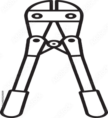 vector art of wire cutter.