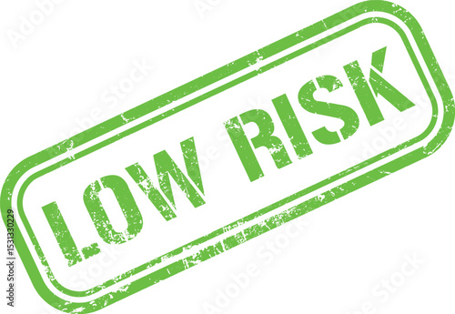 Low risk stamp with grunge texture