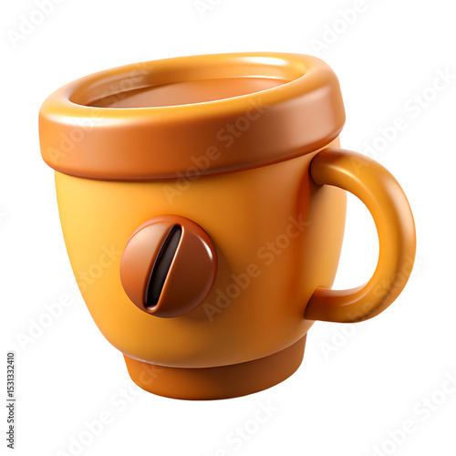 A variety of coffee cups and mugs in different styles and colors on a white background