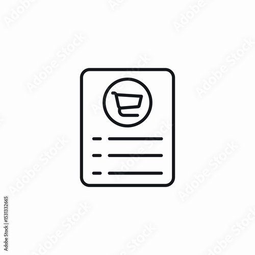 shopping list icon sign vector
