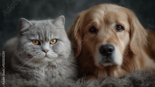 Wallpaper Mural Cat and dog close portrait Torontodigital.ca