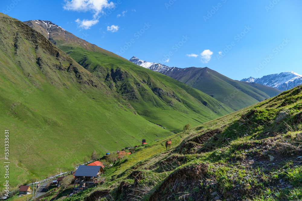 Fototapeta premium Juta, Georgia - A Country in Caucasus Mountains