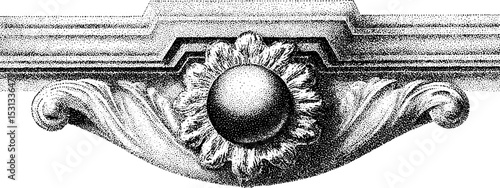 Ornamental ceiling rose and cornice moulding design for decorative interiors