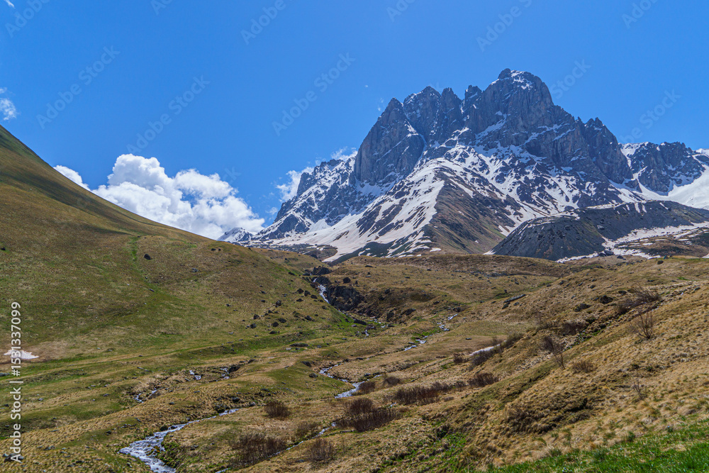 Fototapeta premium Juta, Georgia - A Country in Caucasus Mountains