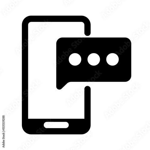 mobile phone with message bubble