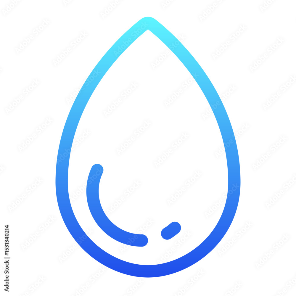 Water droplet lineal icon style Water droplet lineal icon style