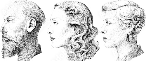 Artistic profiles of therapist, counselor, and social worker