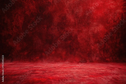 Deep crimson, textured backdrop.  A shadowy,  red room