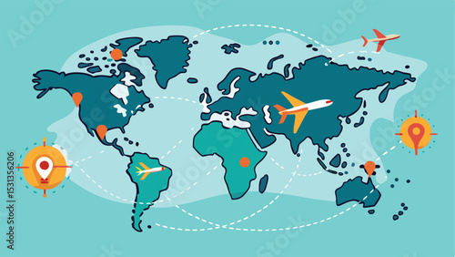 Airplane Route Map