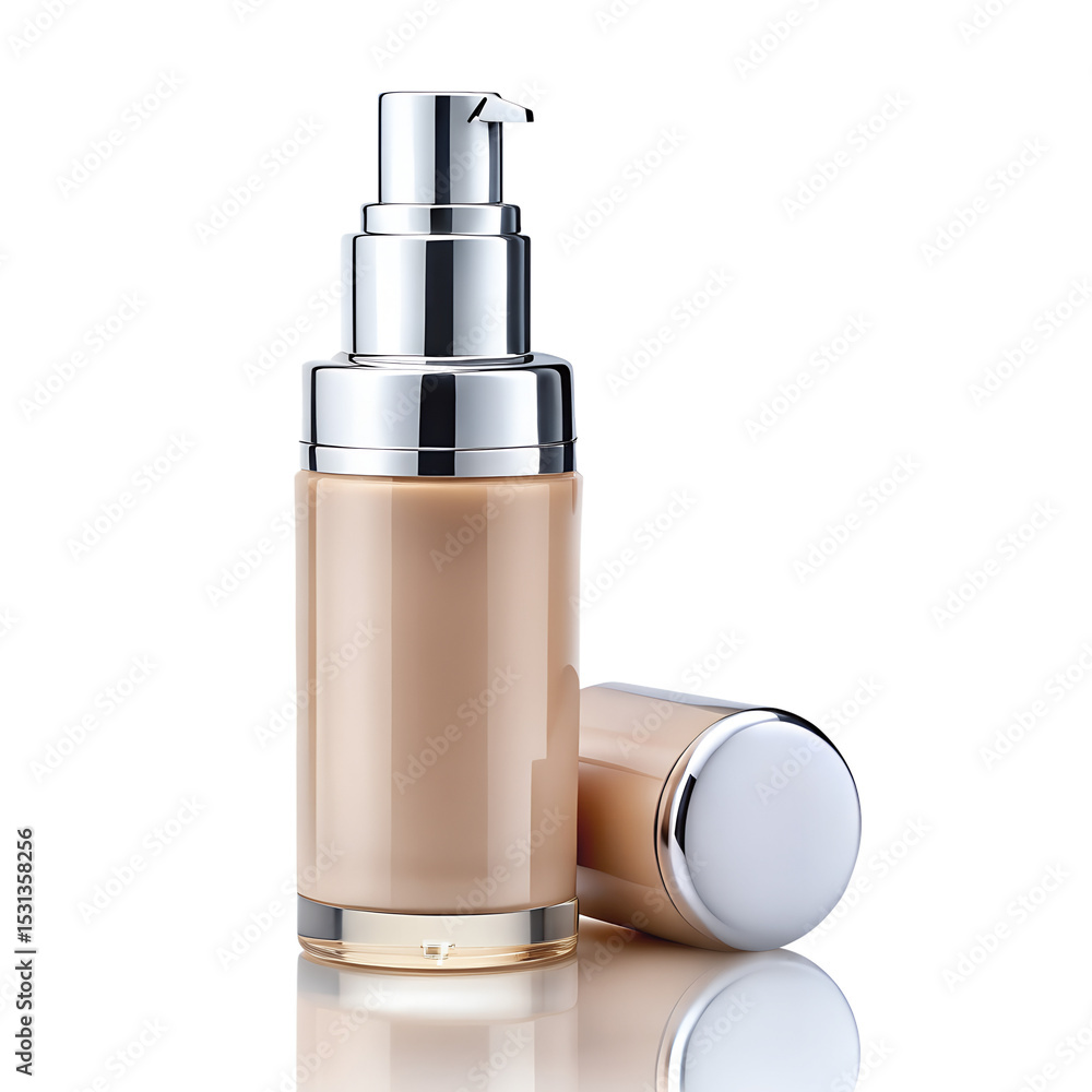 CC cream pump bottle isolated on transparent background CC cream pump bottle isolated on transparent background