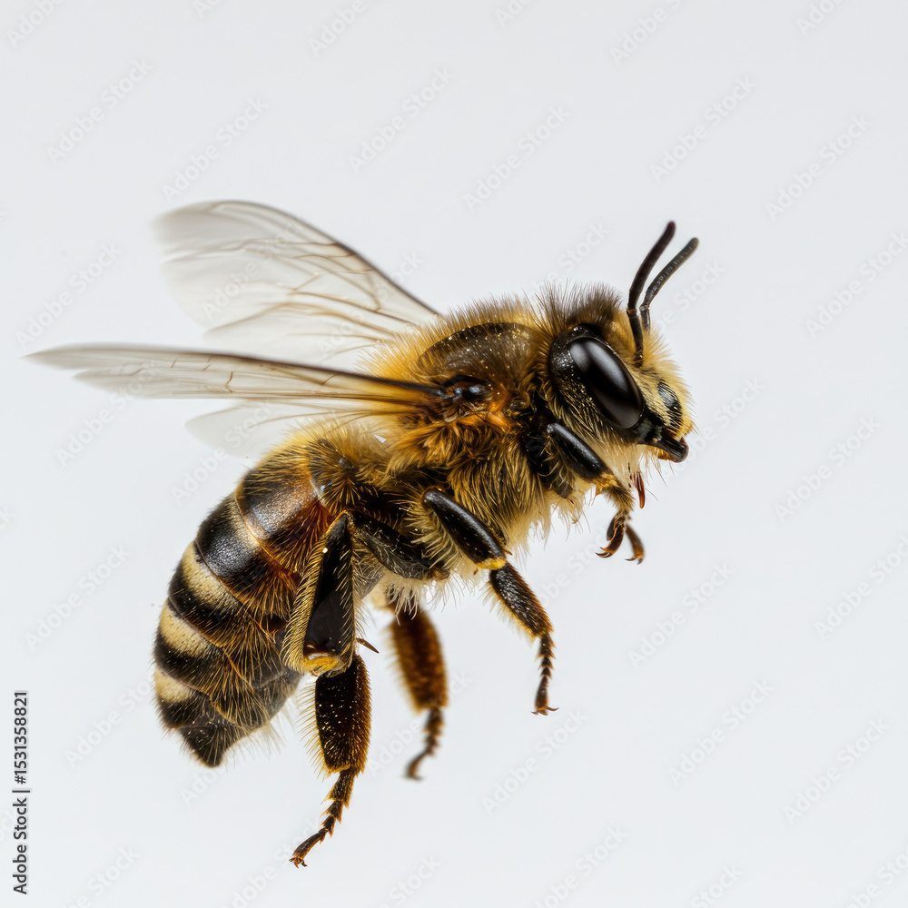 bee on white background bee on white background