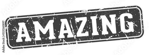 amazing rectangular sign. amazing stamp