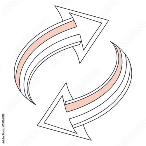 Circular Arrows Signifying Change And Adaptability Illustration