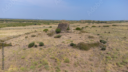 Obraz na plátně nuraghe structure in Narbolia’s rural landscape, central-western Sardinia