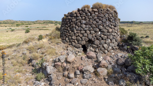 Obraz na plátně nuraghe structure in Narbolia’s rural landscape, central-western Sardinia