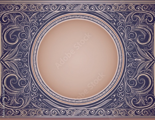 vintage ornate border frame wedding frame