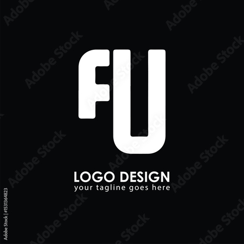 FU FU Logo Design, Creative Minimal Letter FU FU Monogram