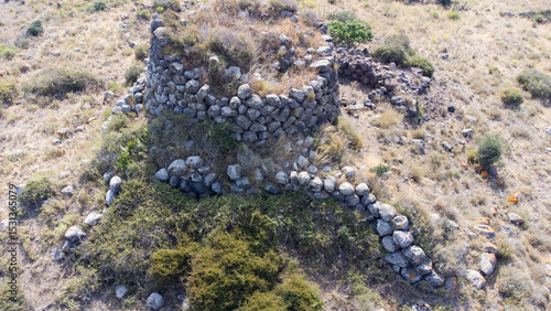 Obraz na plátně nuraghe structure in Narbolia’s rural landscape, central-western Sardinia