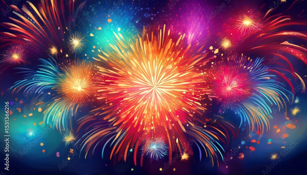 Obraz premium fireworks abstract background for celebration