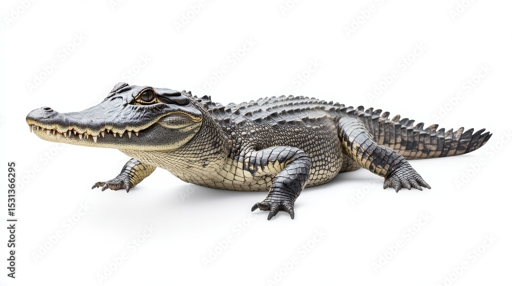 Fototapeta premium crocodile isolated on white background