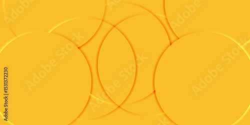 Abstract Background with 3d circle yellow papercut layer. eps 10