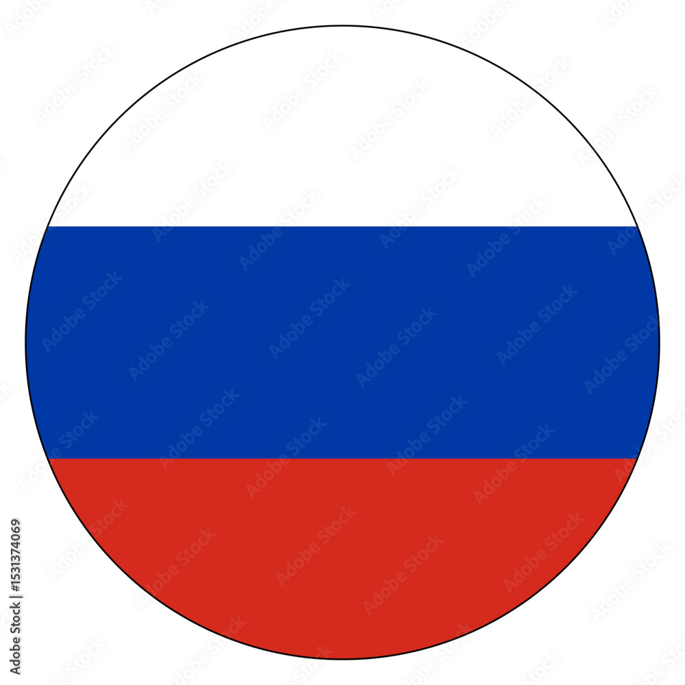 Fototapeta premium flag of Russia circle