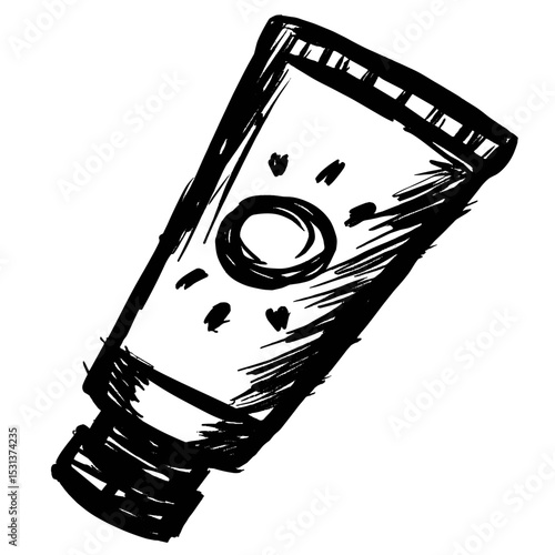  A sketch of a tube of sunscreen