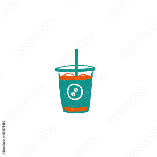 アイスコーヒーのイラスト