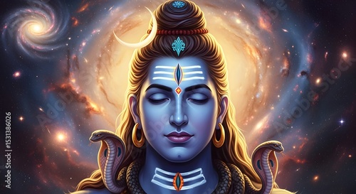 Serene Lord Shiva: Cosmic Majesty