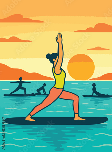 yoga at the beach