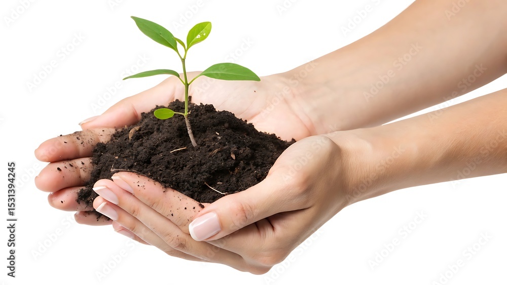 Nurturing New Life Hands Holding Soil and a Sprout Nurturing New Life Hands Holding Soil and a Sprout