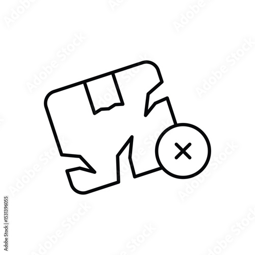Broke Goods Icon vector stock illustration