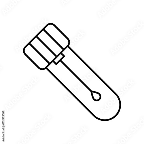 Medical Swab Test Sample Line Icon