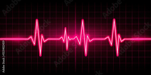 Heartbeat ekg medical lifeline pulse rhythm cardiology health concept