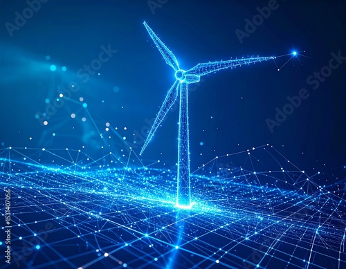 An abstract representation showcases data flowing into a clean energy source, symbolizing the vital role of information in powering our world responsibly.