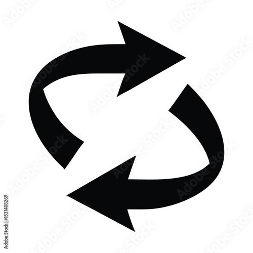  Refresh icon: Two arrows in a circular motion symbol