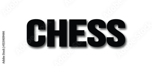 chess word text typography papercut cutout style illustration background, chess type backdrop, Chess Theme Text Cutout Design, Minimal Chess Poster