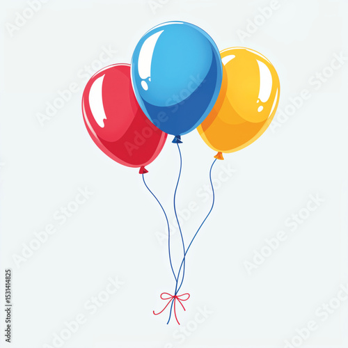 colorful balloons isolated vector illustration