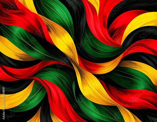 Resilient Flow: Symbolic Abstract Art in Bold Hues