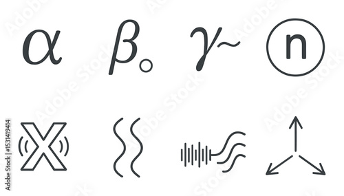 Greek letter set. mathematics symbols silhouette alpha, beta, gamma, nu, icons vector
