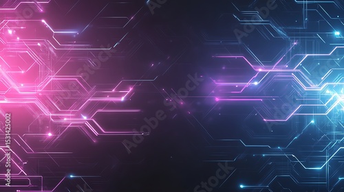 Futuristic digital abstract background with vibrant neon colors.