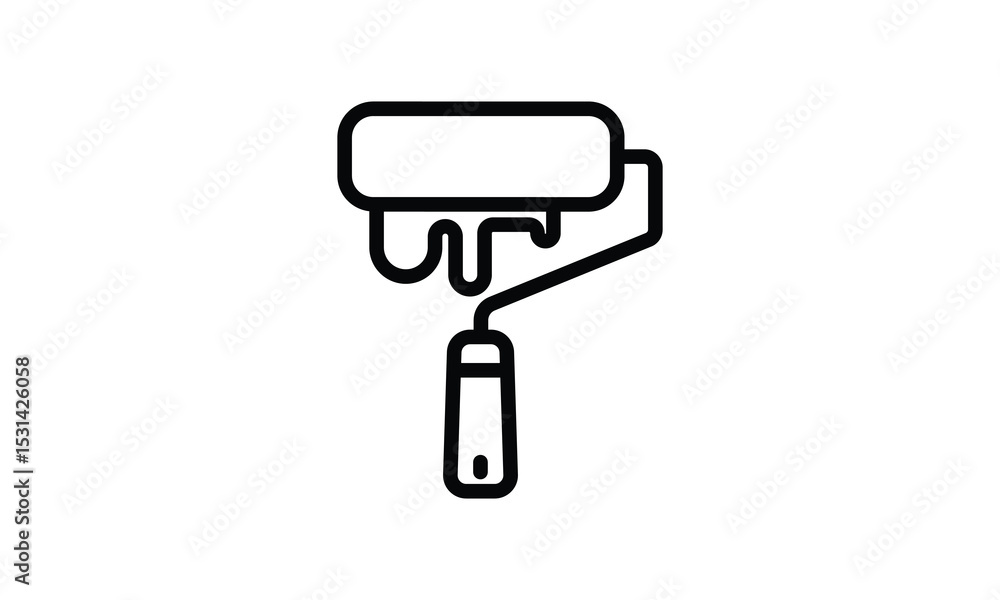 Simple paint roller icon, perfect for home improvement, renovation, or design projects. Simple paint roller icon, perfect for home improvement, renovation, or design projects.