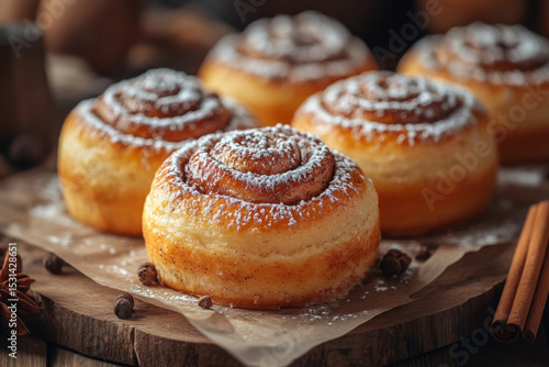 Wallpaper Mural Close-up of cinnamon buns on a plate. Torontodigital.ca