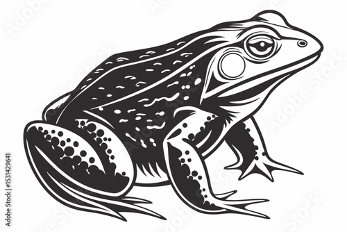 african bullfrog sihouette black vector 