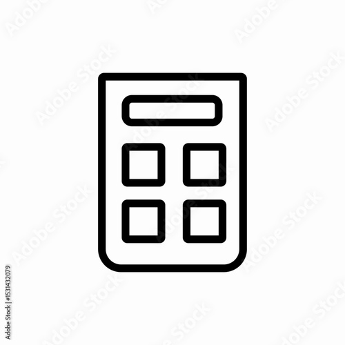calculator math number compute icon vector sign