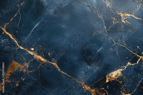Deep navy blue marble with gold veins